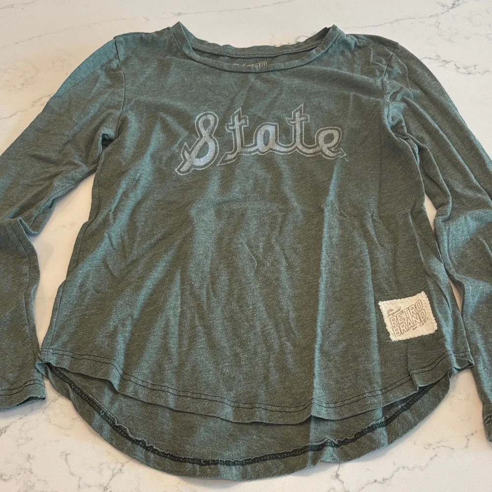 Michigan State Kids Long Sleeve Shirt - Green